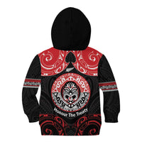 Aotearoa Toitu Te Tiriti Kid Hoodie Haka Tiki Honour The Treaty LT14 - Polynesian Pride