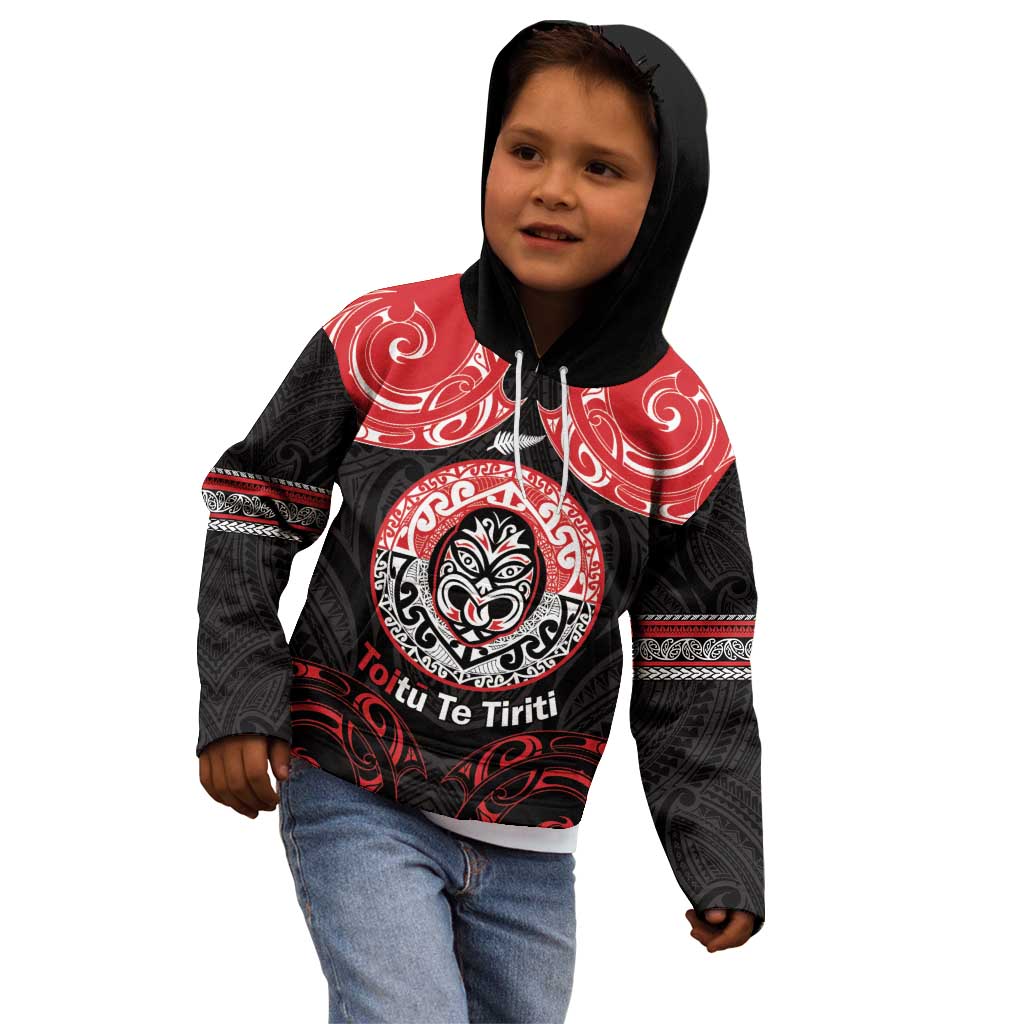 Aotearoa Toitu Te Tiriti Kid Hoodie Haka Tiki Honour The Treaty LT14 - Polynesian Pride
