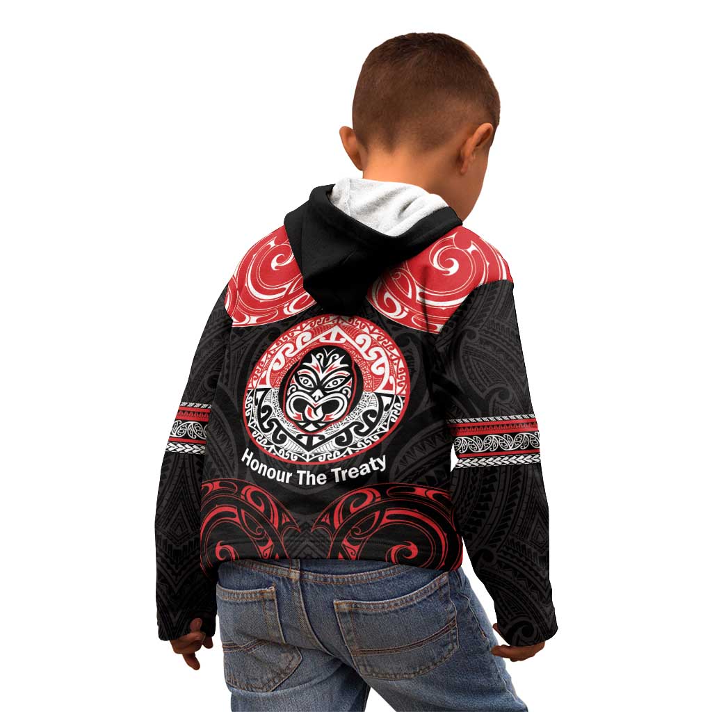 Aotearoa Toitu Te Tiriti Kid Hoodie Haka Tiki Honour The Treaty LT14 - Polynesian Pride