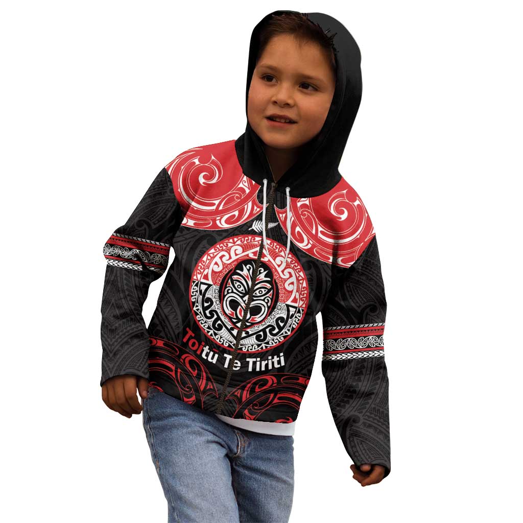 Aotearoa Toitu Te Tiriti Kid Hoodie Haka Tiki Honour The Treaty LT14 - Polynesian Pride