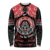 Aotearoa Toitu Te Tiriti Long Sleeve Shirt Haka Tiki Honour The Treaty LT14 Unisex Black - Polynesian Pride