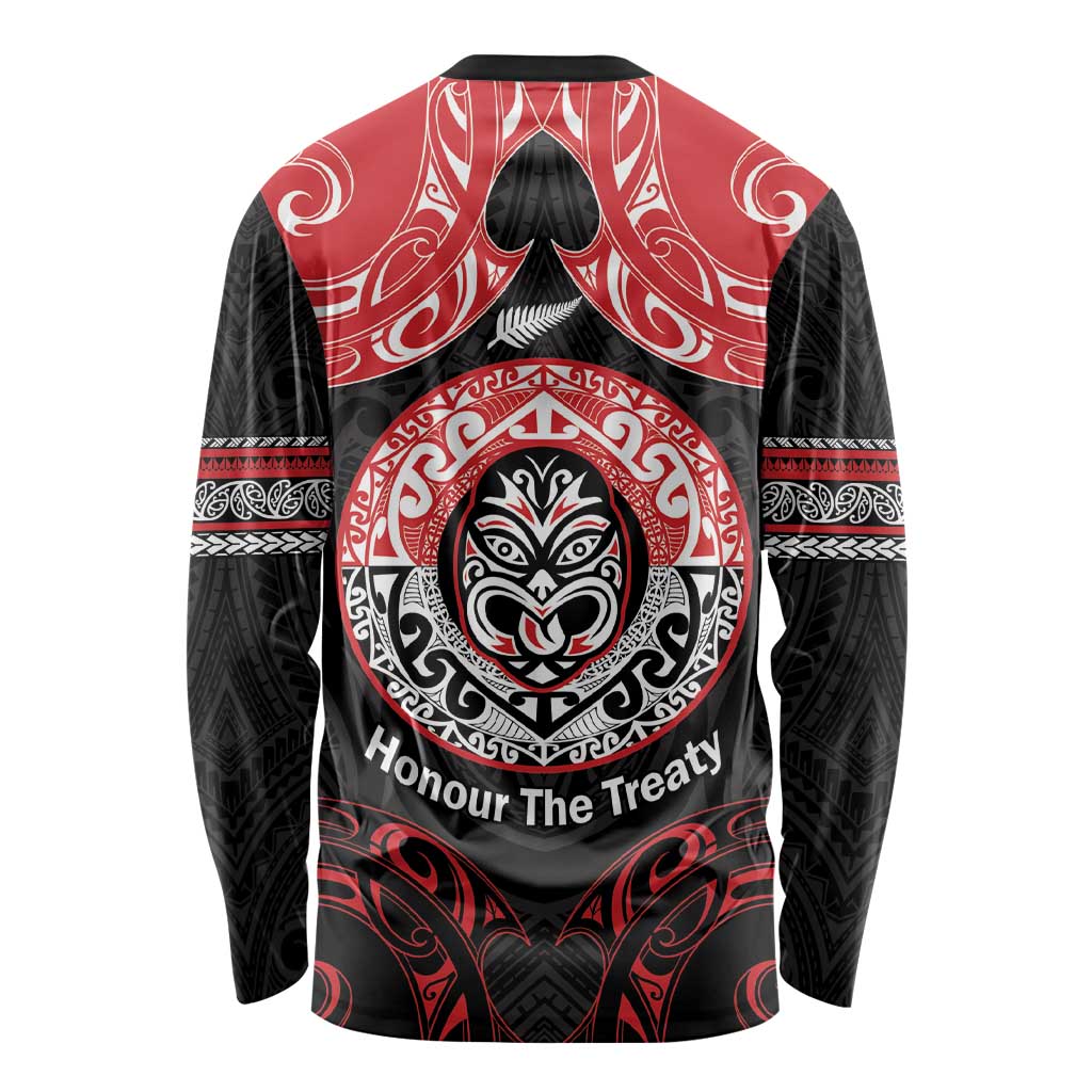 Aotearoa Toitu Te Tiriti Long Sleeve Shirt Haka Tiki Honour The Treaty LT14 - Polynesian Pride