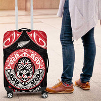 Aotearoa Toitu Te Tiriti Luggage Cover Haka Tiki Honour The Treaty LT14 Black - Polynesian Pride
