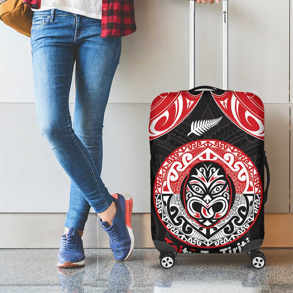 Aotearoa Toitu Te Tiriti Luggage Cover Haka Tiki Honour The Treaty LT14 - Polynesian Pride