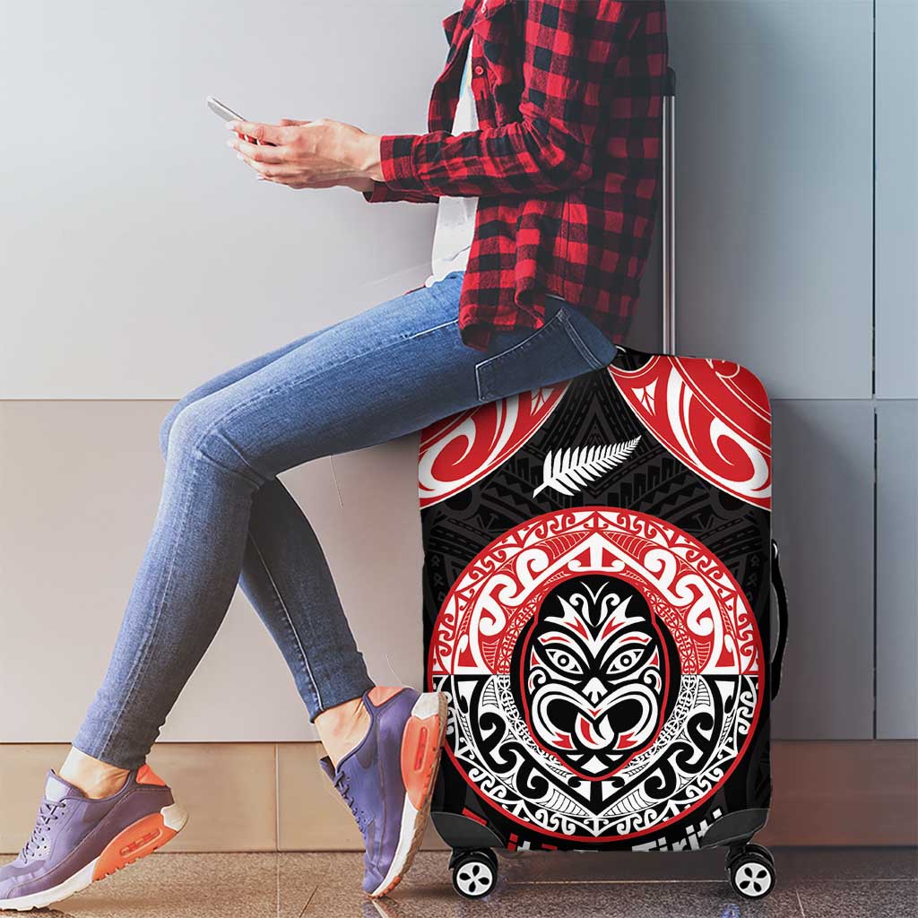 Aotearoa Toitu Te Tiriti Luggage Cover Haka Tiki Honour The Treaty LT14 - Polynesian Pride