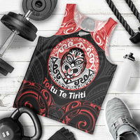 Aotearoa Toitu Te Tiriti Men Tank Top Haka Tiki Honour The Treaty LT14 - Polynesian Pride