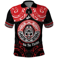 Aotearoa Toitu Te Tiriti Polo Shirt Haka Tiki Honour The Treaty LT14 Black - Polynesian Pride
