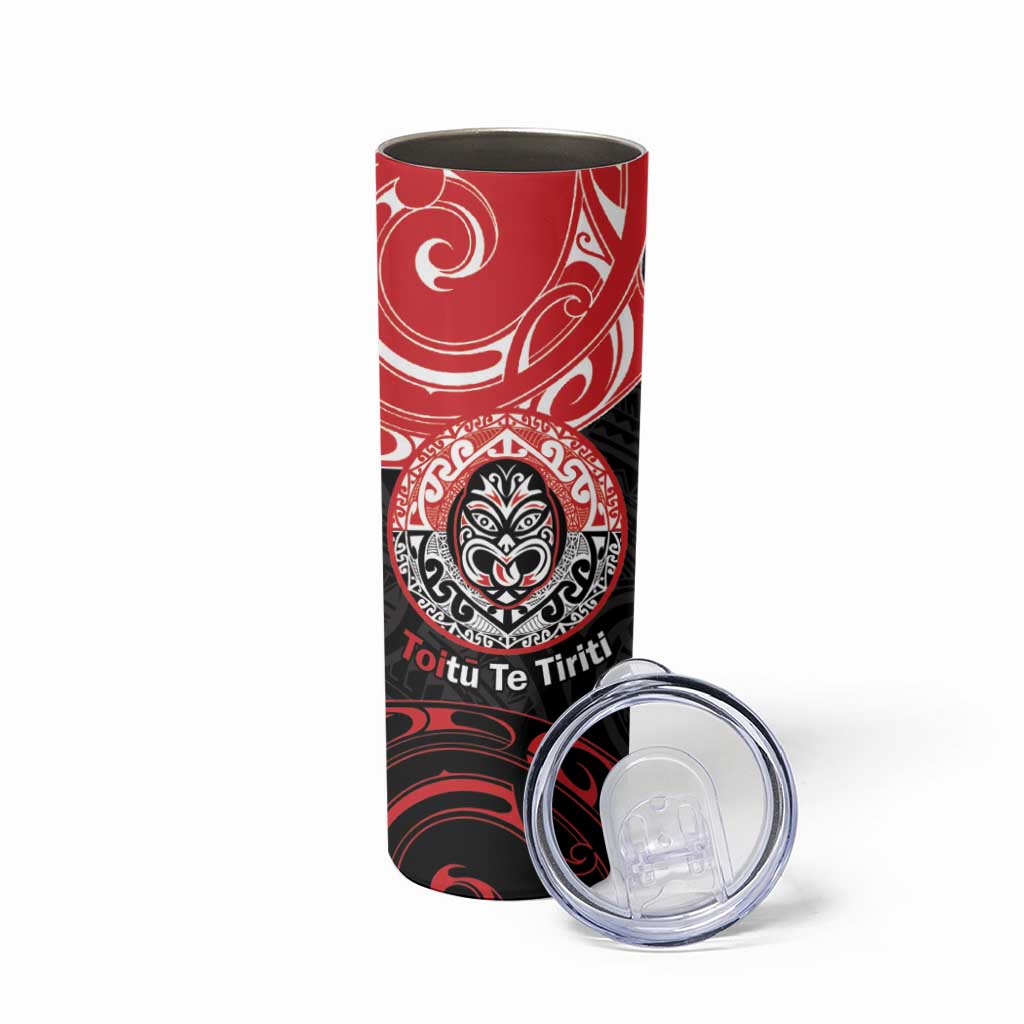 Aotearoa Toitu Te Tiriti Skinny Tumbler Haka Tiki Honour The Treaty LT14 - Polynesian Pride