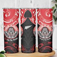 Aotearoa Toitu Te Tiriti Skinny Tumbler Haka Tiki Honour The Treaty LT14 - Polynesian Pride