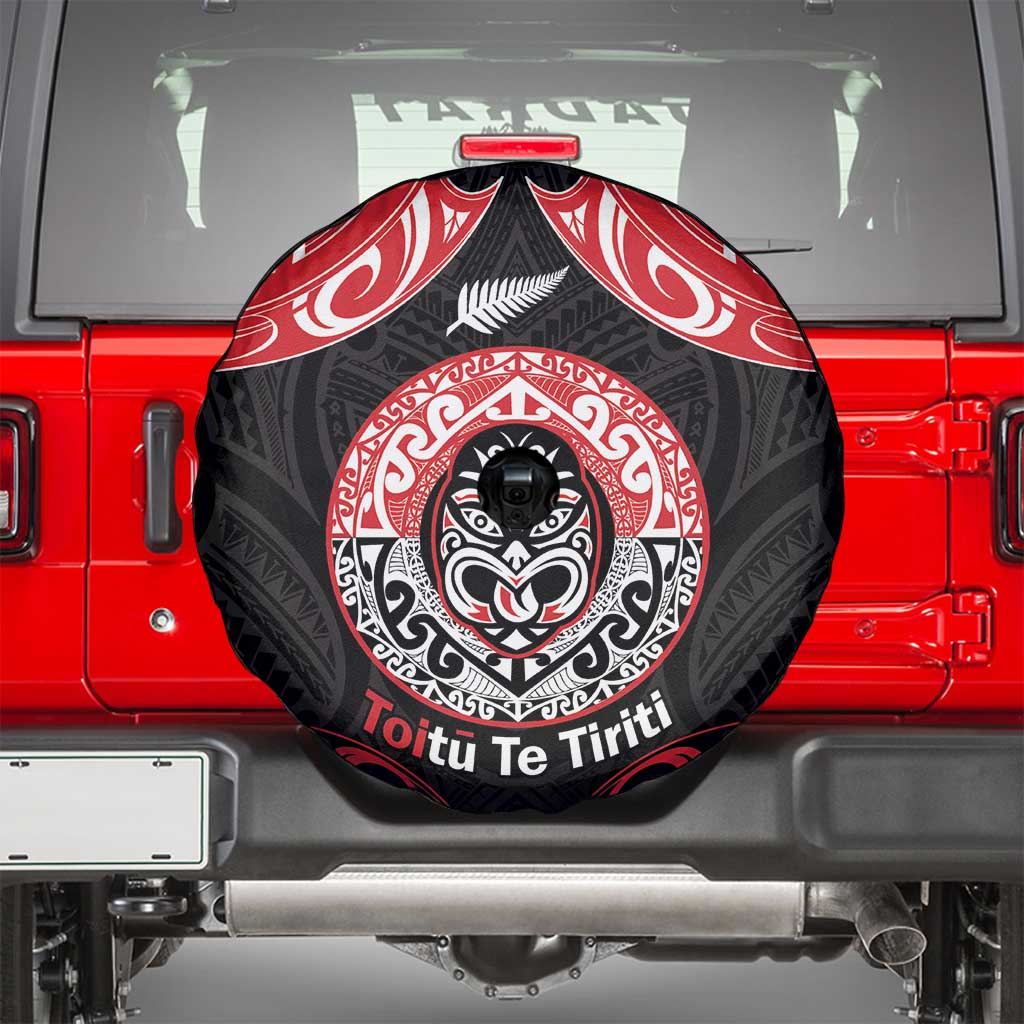Aotearoa Toitu Te Tiriti Spare Tire Cover Haka Tiki Honour The Treaty LT14 - Polynesian Pride