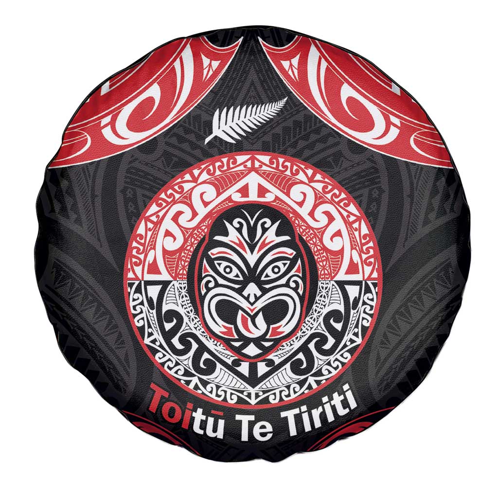 Aotearoa Toitu Te Tiriti Spare Tire Cover Haka Tiki Honour The Treaty LT14 - Polynesian Pride