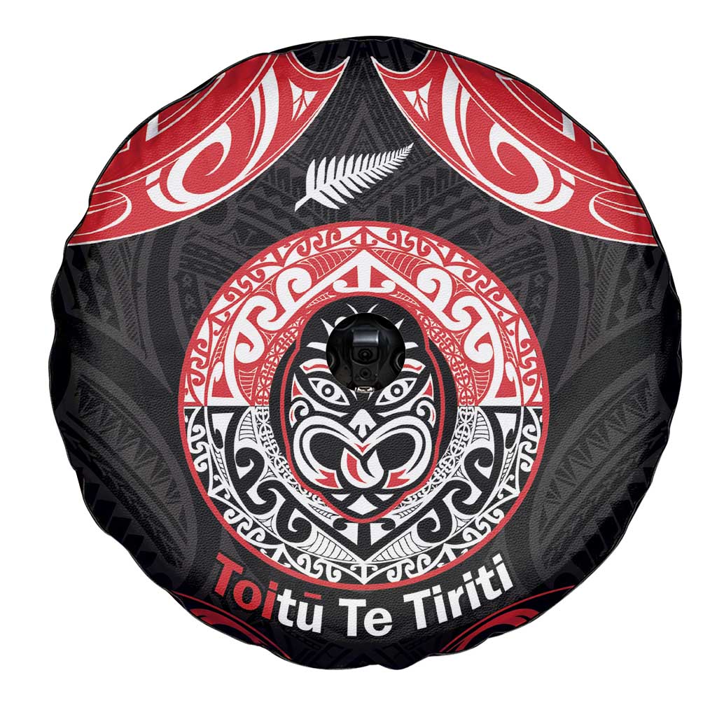Aotearoa Toitu Te Tiriti Spare Tire Cover Haka Tiki Honour The Treaty LT14 - Polynesian Pride