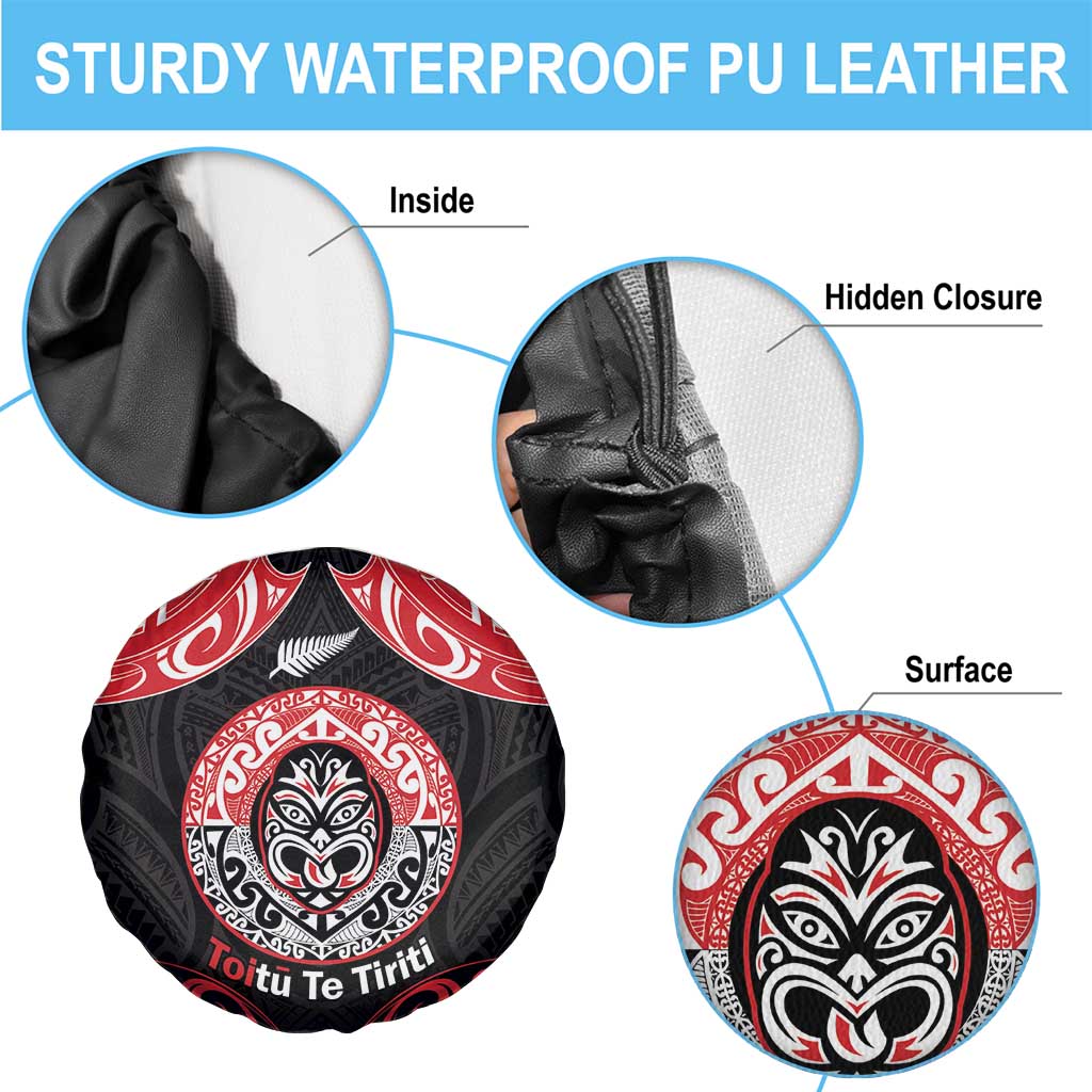 Aotearoa Toitu Te Tiriti Spare Tire Cover Haka Tiki Honour The Treaty LT14 - Polynesian Pride