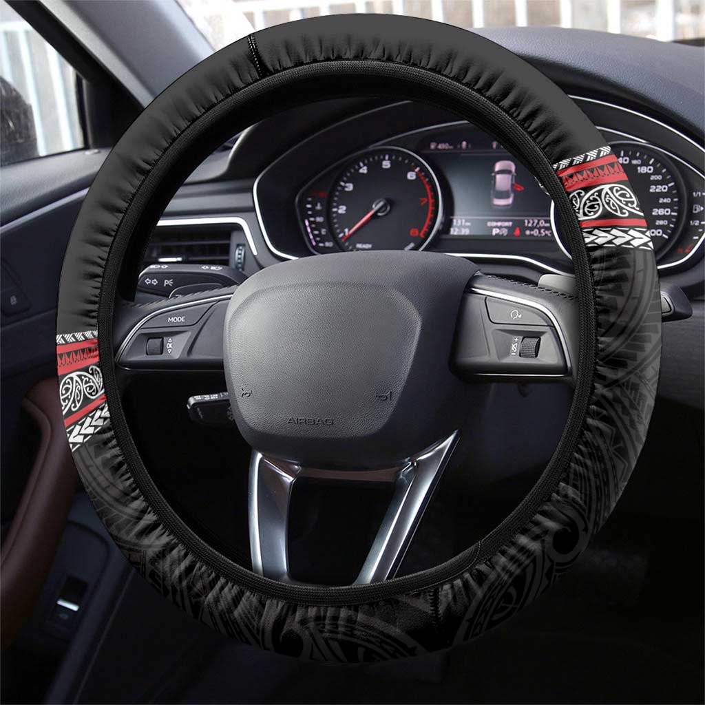 Aotearoa Toitu Te Tiriti Steering Wheel Cover Haka Tiki Honour The Treaty LT14 - Polynesian Pride