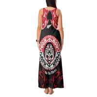 Aotearoa Toitu Te Tiriti Tank Maxi Dress Haka Tiki Honour The Treaty LT14 - Polynesian Pride