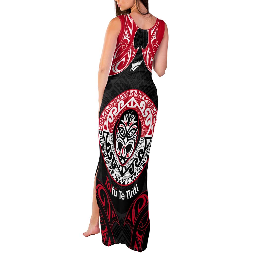 Aotearoa Toitu Te Tiriti Tank Maxi Dress Haka Tiki Honour The Treaty LT14 - Polynesian Pride