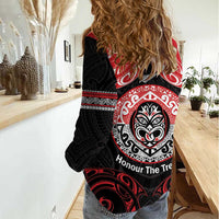 Aotearoa Toitu Te Tiriti Women Casual Shirt Haka Tiki Honour The Treaty LT14 - Polynesian Pride