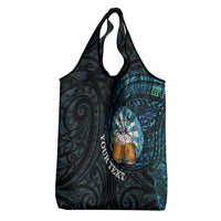 Personalized New Zealand Darts Beer Grocery Bag Paua Shell Aotearoa Maori Tattoo LT14 - Polynesian Pride