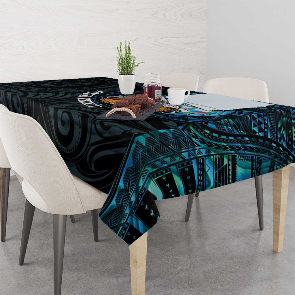 Personalized New Zealand Darts Beer Tablecloth Paua Shell Aotearoa Maori Tattoo - Polynesian Pride