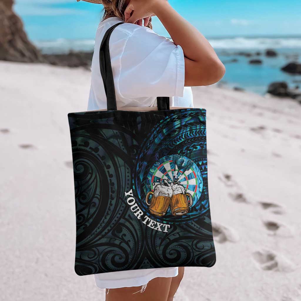 Personalized New Zealand Darts Beer Tote Bag Paua Shell Aotearoa Maori Tattoo LT14 - Polynesian Pride