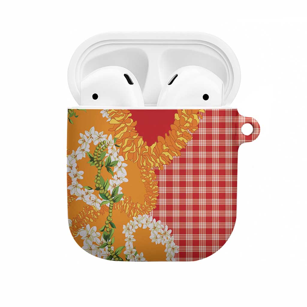 Prince Kuhio Aloha Hawaii AirPods Case Plumeria Ilima Lei Palaka Motifs