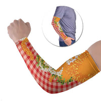 Prince Kuhio Aloha Hawaii Arm Sleeves Plumeria Ilima Lei Palaka Motifs