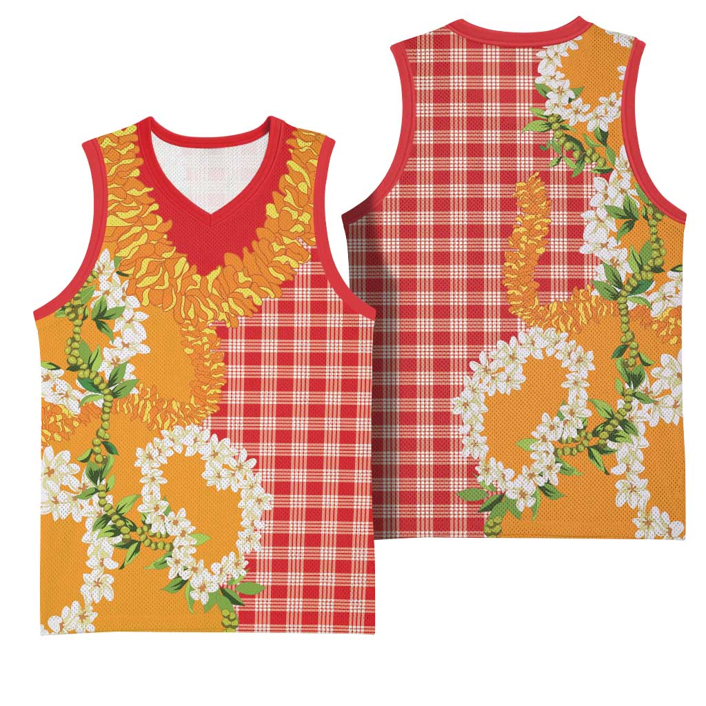 Prince Kuhio Aloha Hawaii Basketball Jersey Plumeria Ilima Lei Palaka Motifs LT14 - Polynesian Pride