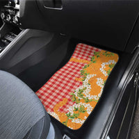Prince Kuhio Aloha Hawaii Car Mats Plumeria Ilima Lei Palaka Motifs
