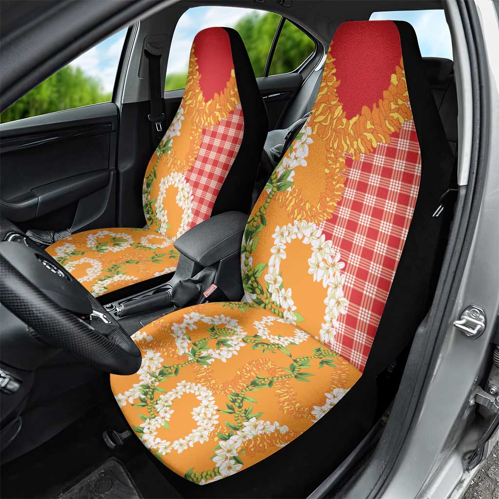 Prince Kuhio Aloha Hawaii Car Seat Cover Plumeria Ilima Lei Palaka Motifs LT14 - Polynesian Pride