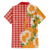 Prince Kuhio Aloha Hawaii Family Matching Off Shoulder Maxi Dress and Hawaiian Shirt Plumeria Ilima Lei Palaka Motifs LT14 - Polynesian Pride
