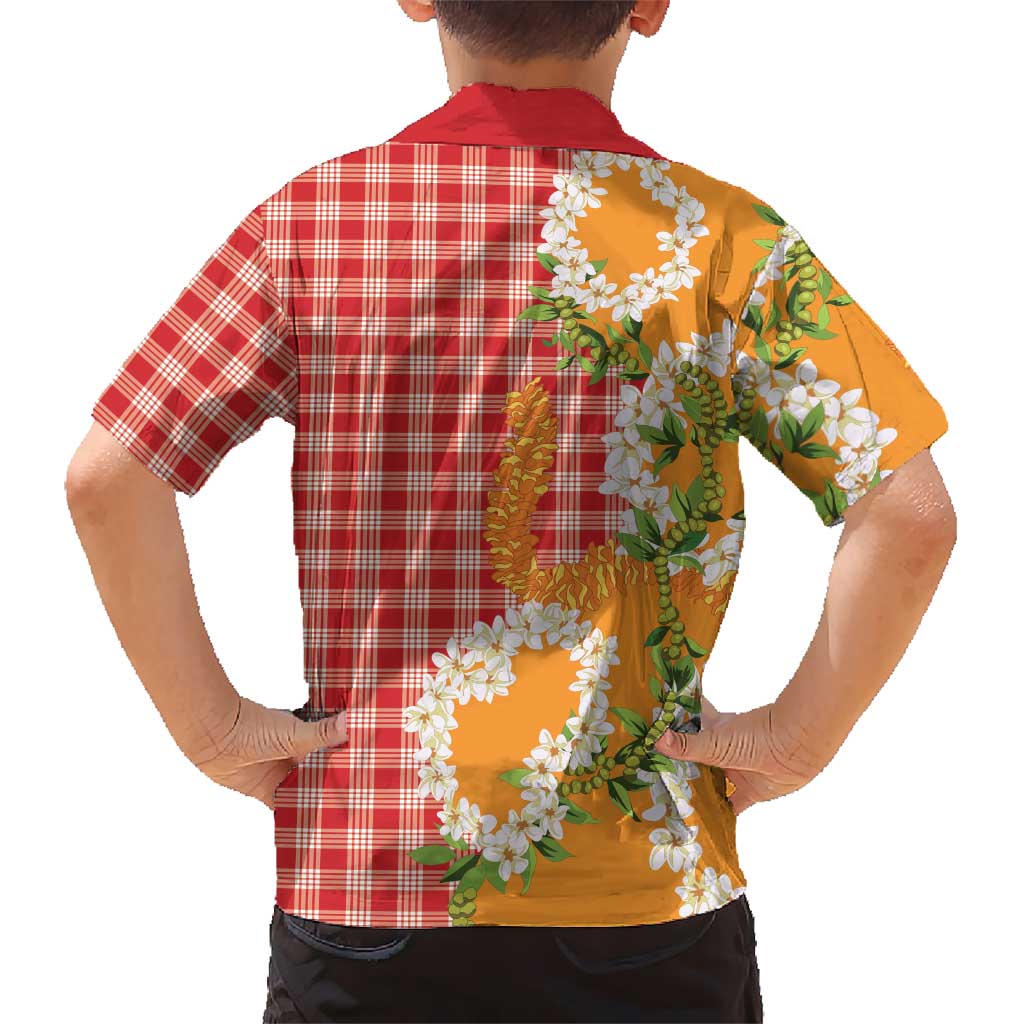 Prince Kuhio Aloha Hawaii Hawaiian Shirt Plumeria Ilima Lei Palaka Motifs LT14 - Polynesian Pride