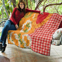 Prince Kuhio Aloha Hawaii Quilt Plumeria Ilima Lei Palaka Motifs
