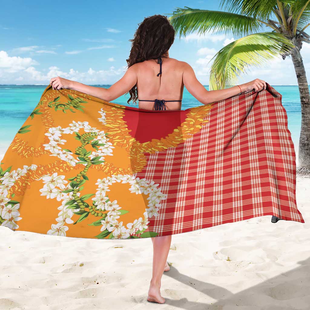 Prince Kuhio Aloha Hawaii Sarong Plumeria Ilima Lei Palaka Motifs
