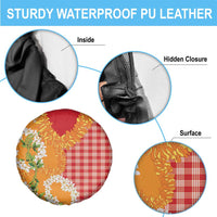 Prince Kuhio Aloha Hawaii Spare Tire Cover Plumeria Ilima Lei Palaka Motifs LT14 - Polynesian Pride