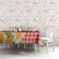 Prince Kuhio Aloha Hawaii Tablecloth Plumeria Ilima Lei Palaka Motifs LT14 - Polynesian Pride