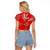 Personalised Tonga College Alete Raglan Cropped T Shirt Class Of Year Kolisi Tonga Ngatu Pattern LT14 - Polynesian Pride