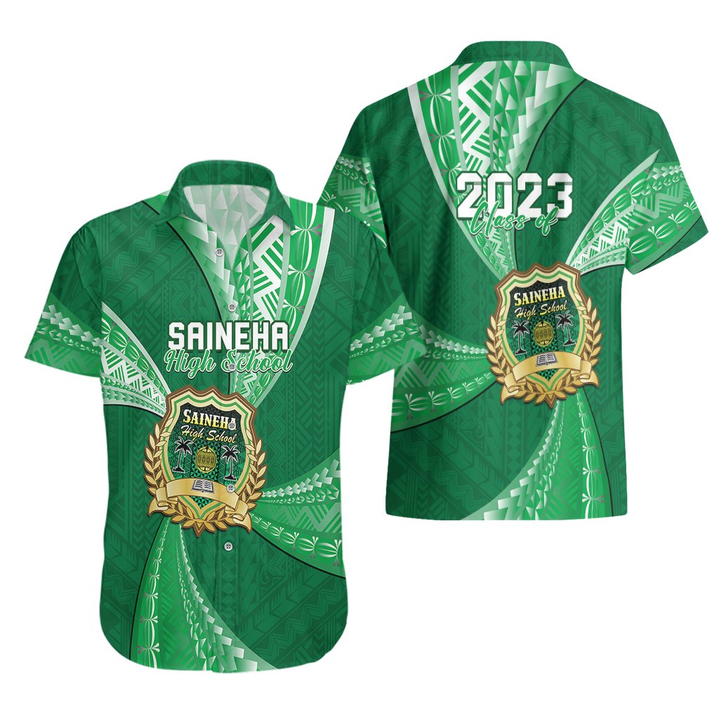 Personalised Tonga Saineha High School Hawaiian Shirt Class Of Year Tongan Ngatu Pattern LT14 - Polynesian Pride