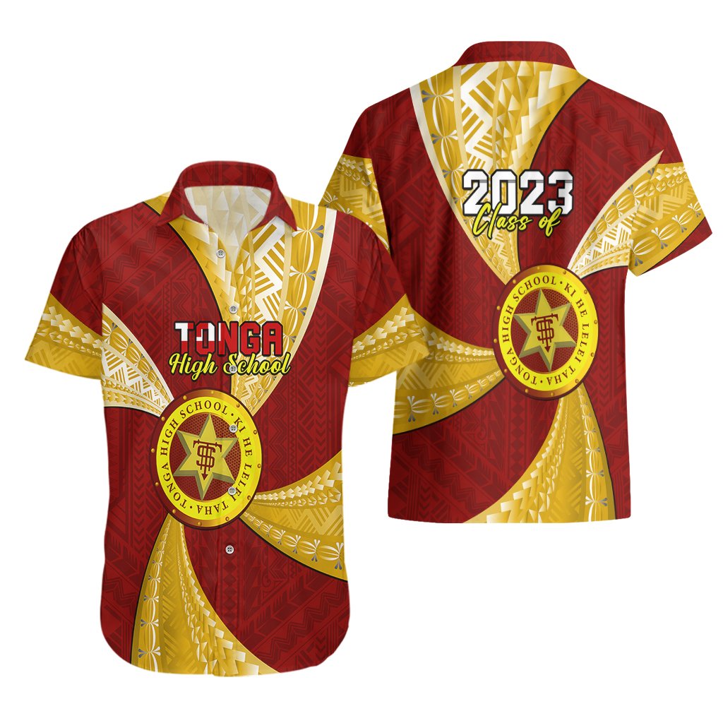 Personalised Tonga High School Hawaiian Shirt Class Of Year Tongan Ngatu Pattern LT14 - Polynesian Pride