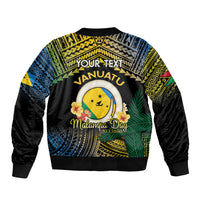 Personalised Malampa Day Bomber Jacket Vanuatu Provinces Polynesian Pattern