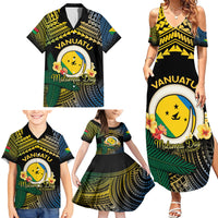 Personalised Malampa Day Family Matching Summer Maxi Dress and Hawaiian Shirt Vanuatu Provinces Polynesian Pattern LT14 - Polynesian Pride
