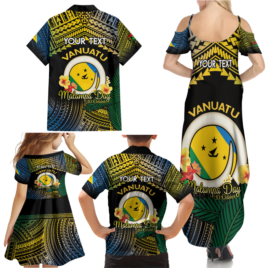 Personalised Malampa Day Family Matching Summer Maxi Dress and Hawaiian Shirt Vanuatu Provinces Polynesian Pattern LT14 - Polynesian Pride