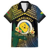 Personalised Malampa Day Family Matching Tank Maxi Dress and Hawaiian Shirt Vanuatu Provinces Polynesian Pattern LT14 Dad's Shirt - Short Sleeve Black - Polynesian Pride