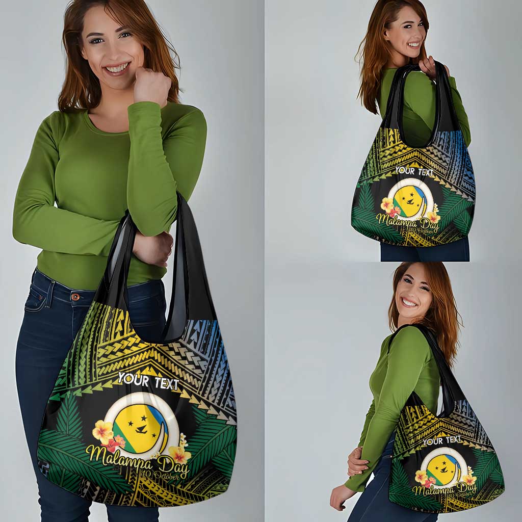 Personalised Malampa Day Grocery Bag Vanuatu Provinces Polynesian Pattern