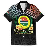 Personalised Penama Day Family Matching Long Sleeve Bodycon Dress and Hawaiian Shirt Vanuatu Provinces Polynesian Pattern LT14 Dad's Shirt - Short Sleeve Black - Polynesian Pride