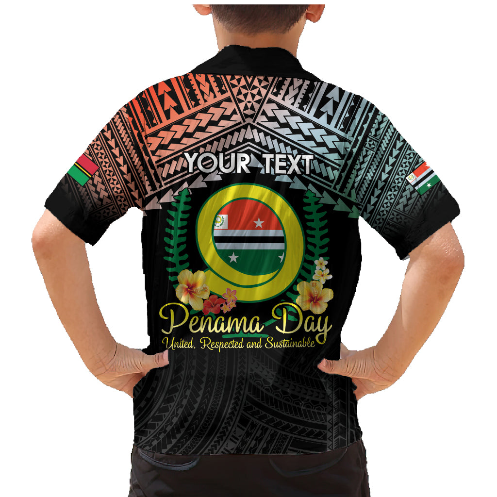 Personalised Penama Day Family Matching Mermaid Dress and Hawaiian Shirt Vanuatu Provinces Polynesian Pattern LT14 - Polynesian Pride