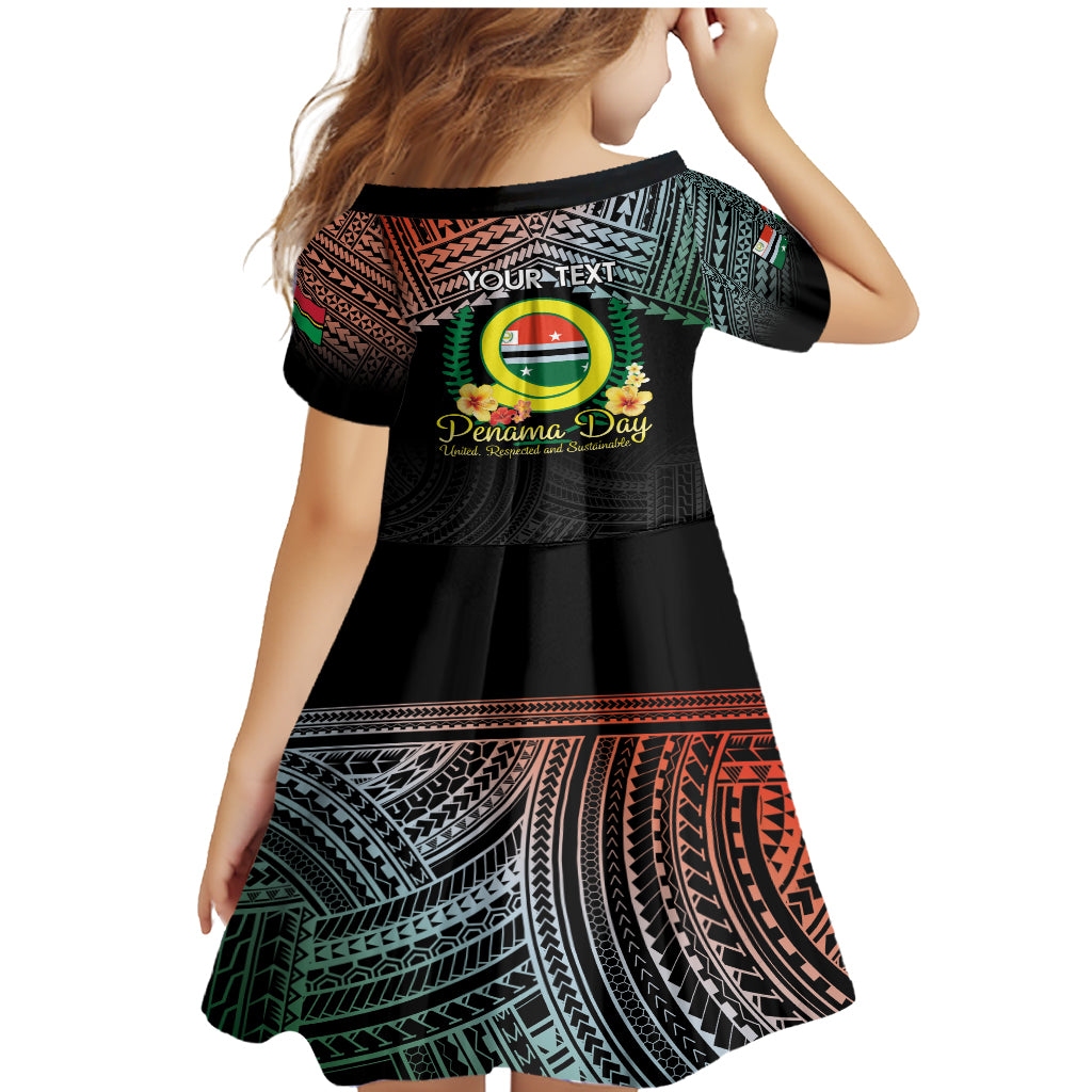 Personalised Penama Day Family Matching Mermaid Dress and Hawaiian Shirt Vanuatu Provinces Polynesian Pattern LT14 - Polynesian Pride