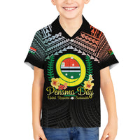 Personalised Penama Day Family Matching Puletasi and Hawaiian Shirt Vanuatu Provinces Polynesian Pattern