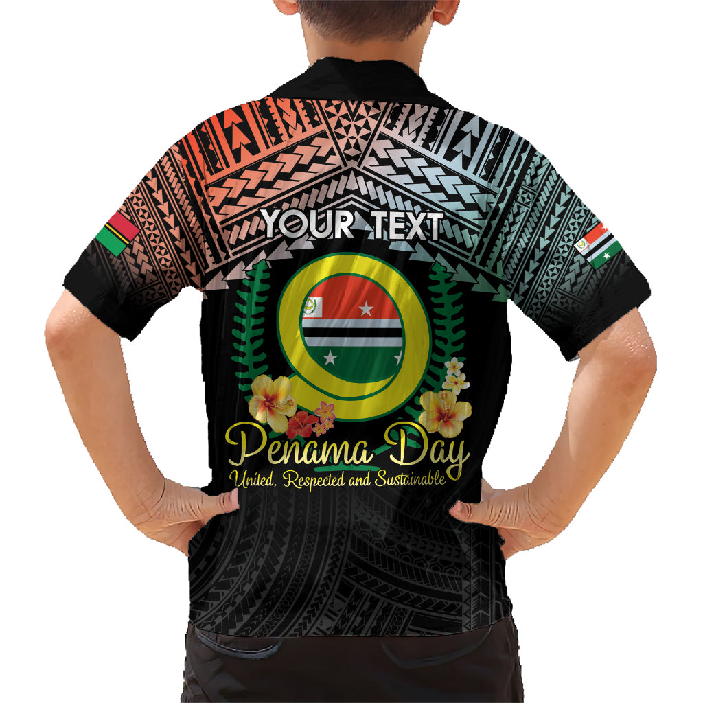 Personalised Penama Day Family Matching Short Sleeve Bodycon Dress and Hawaiian Shirt Vanuatu Provinces Polynesian Pattern LT14 - Polynesian Pride