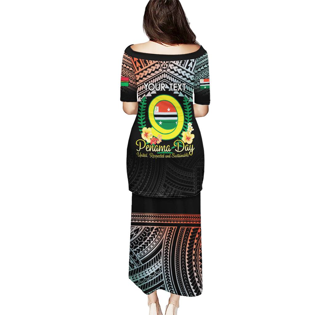 Personalised Penama Day Puletasi Vanuatu Provinces Polynesian Pattern