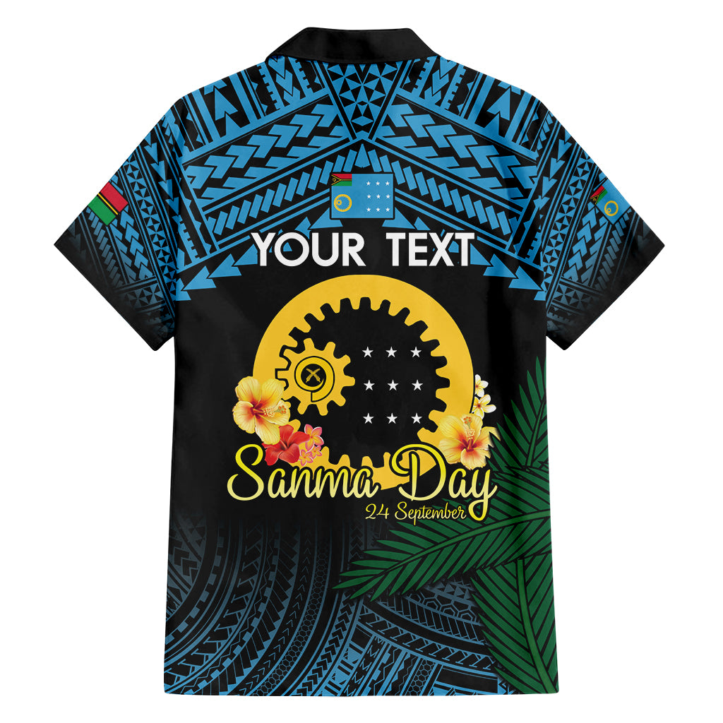 Personalised Sanma Day Family Matching Off Shoulder Short Dress and Hawaiian Shirt Vanuatu Provinces Polynesian Pattern LT14 - Polynesian Pride